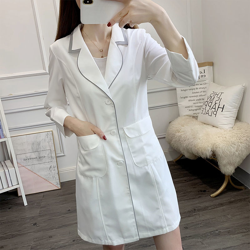 white short beauty uniform dre - огляд і ціна Medical Lab Coat