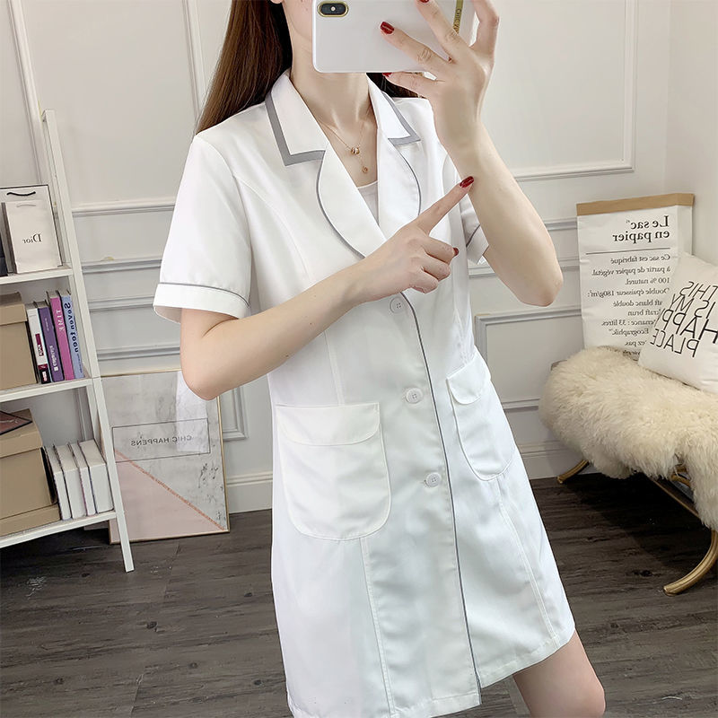 white short beauty uniform dre - огляд і ціна Medical Lab Coat