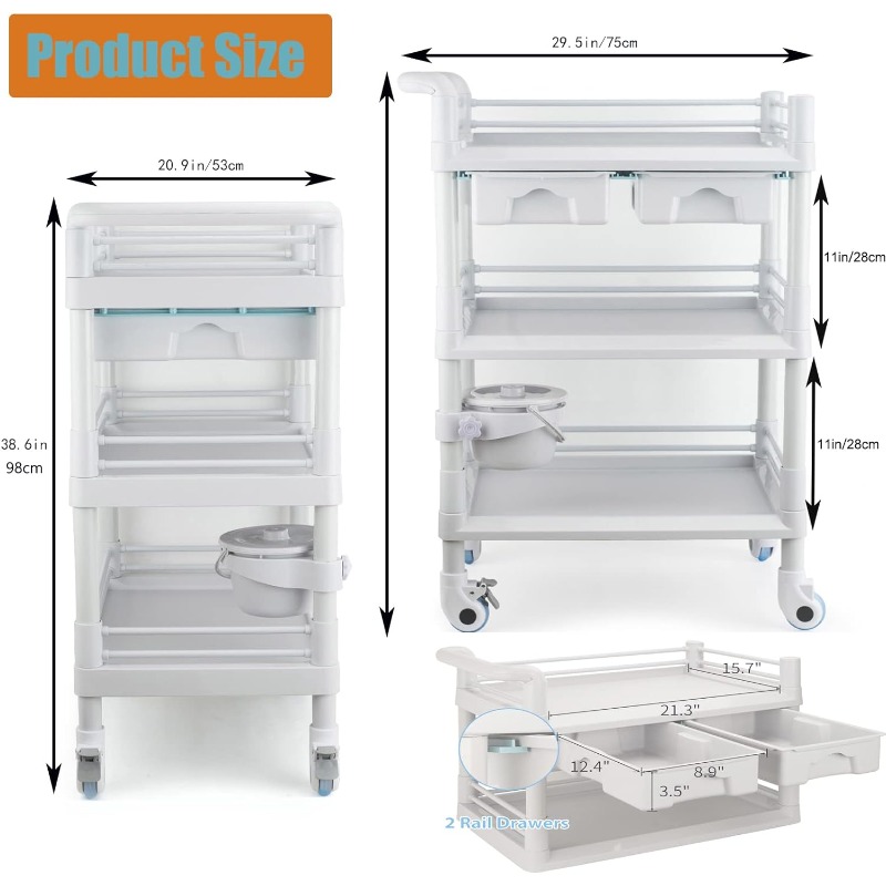 Utility Medical 3-Tier Estheti - огляд і ціна Medical Lab Furniture