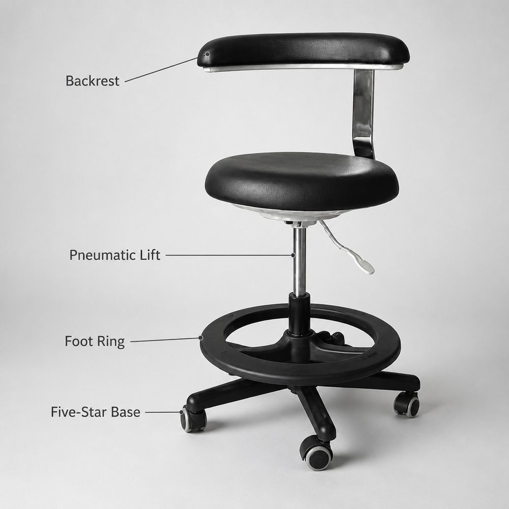 Modern Swivel Stool Armrest Fo - огляд і ціна Medical Lab Furniture